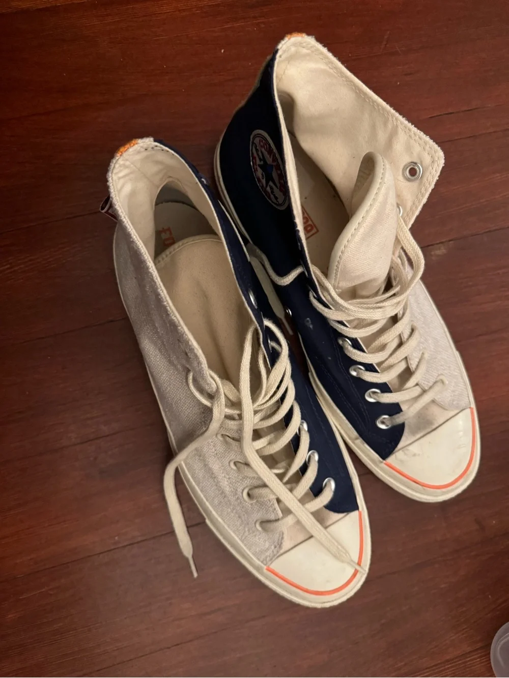 Converse High Top Sneakers in Navy and White - Picture 13 of 14